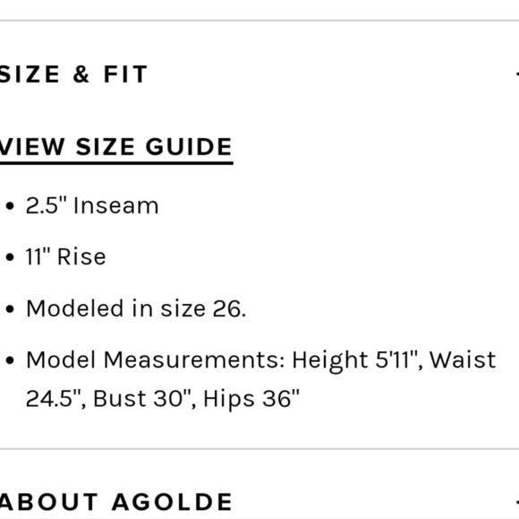 AGOLDE HI RISE SHORT 100% COTTON BUTTON FLY DISTRESSED HIGH WAISTED - Picture 7 of 9